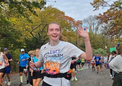 2023-11-07 Almost Finished, posted on Facebook by Jen Lannan as her daughter, Lucy, passes mile 24 of NYC 2023 Marathon. Lucy finished in 4 hours and 27 seconds and thanks to all the Baysiders who have supported her running and also helped her raise over $4,000 for the Harlem Lacrosse organization. Way to go, Lucy! I’m pretty sure that smile is not the expression many of us would have after running 24 miles! #nycmarathon #marathon #running #newyorkcity #baysidemaine