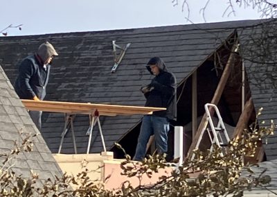 2023-11-15 Raising the Roof, photographed by Beverly Crofoot on Broadway in Bayside, ME, where builder Doug Parsloe is working on an addition. #renovation #buildingaddition #addingspace #cottagelife #baysidemaine See less