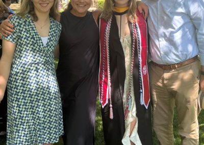 2025-05-19 Bayside Grad-of-the-Day Maja Elssner, daughter of Jutta von Dirke and Andreas Elssner. Maja graduated Saturday from Rhodes College (in Memphis) with a Bachelor in Chemistry and a Minor in Health Equity. In the attached photo, Maja is looking at the road ahead, together with her parents and her older sister Isabel. Congratulations, Maja! #rhodescollege #classof2025 #graduation #graduation2025 #baysidemaine